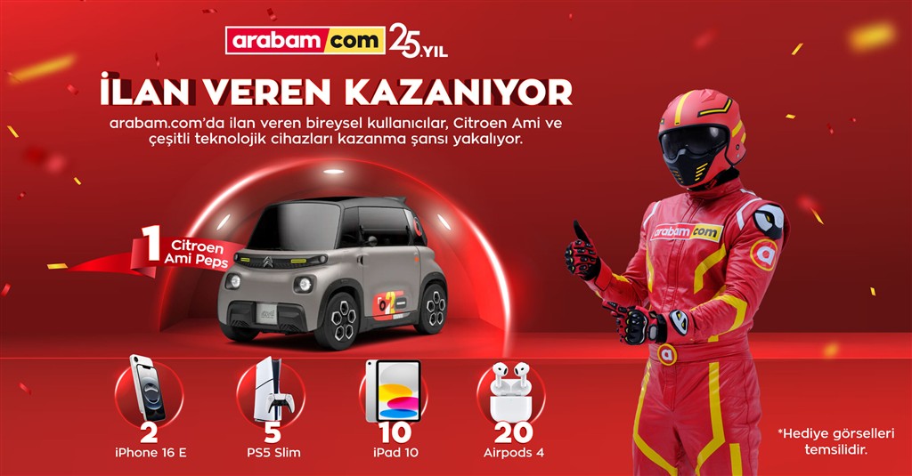 arabam.com’da İlan Verenler Citroen Ami ve Daha Fazlasını Kazanma Şansı Yakalıyor!