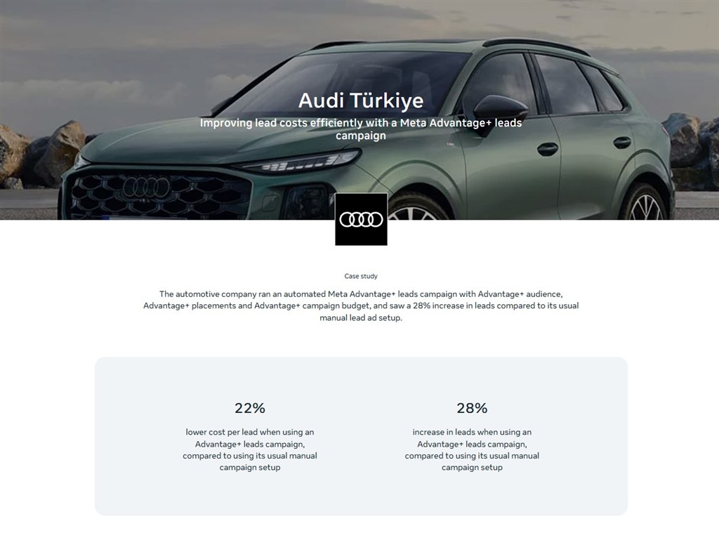 Audi Türkiye’nin yapay zeka destekli dijital kampanyası Meta’nın global teknoloji örnekleri arasında gösterildi